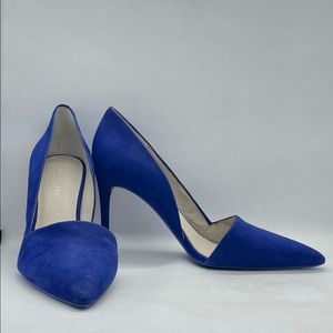 Kenneth Cole NY jewel blue suede pump